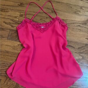 Pink Naked Zebra Women's Top ruffle size M